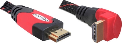 Attēls no Delock Cable High Speed HDMI with Ethernet â HDMI A male  HDMI A male angled 4K 5 m