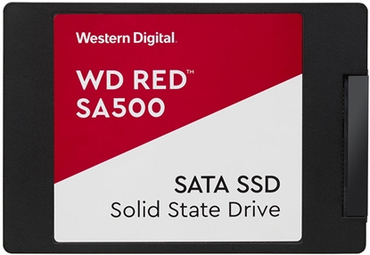 Attēls no SSD|WESTERN DIGITAL|Red SA500|500GB|SATA 3.0|Write speed 530 MBytes/sec|Read speed 560 MBytes/sec|2,5"|TBW 350 TB|MTBF 2000000 hours|WDS500G1R0A