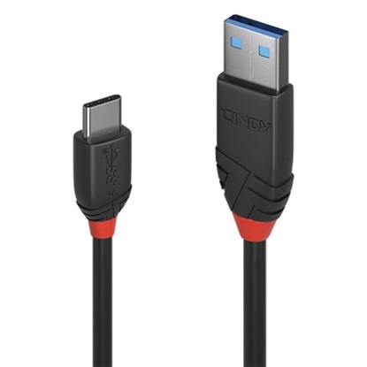 Picture of Lindy 0.15m USB 3.1 Type C to A Cable,  Black Line