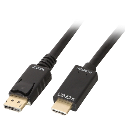 Изображение Lindy 5m DisplayPort to HDMI 10.2G Cable