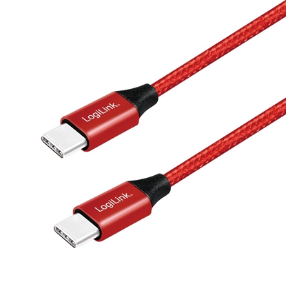 Attēls no Kabel USB 2.0 USB-C do USB-C męski, długość 1m Czerwony 
