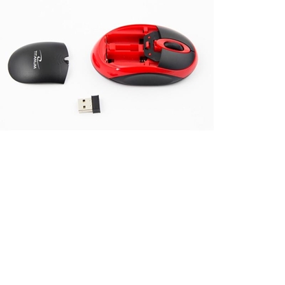 Attēls no Titanum TM116E Wireless 3D mouse 2.4GHZ Black / Red
