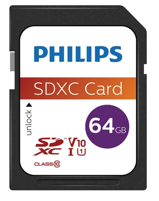Attēls no Philips SDXC Card           64GB Class 10 UHS-I U1