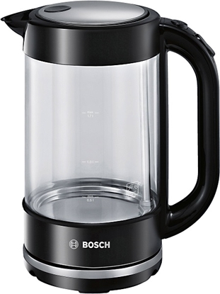 Изображение Bosch TWK70B03 electric kettle 1.7 L 2400 W Black, Transparent