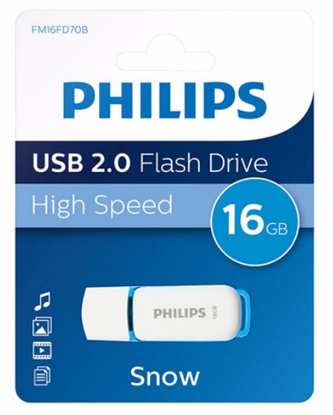 Изображение Philips USB 2.0             16GB Snow Edition Ocean Blue