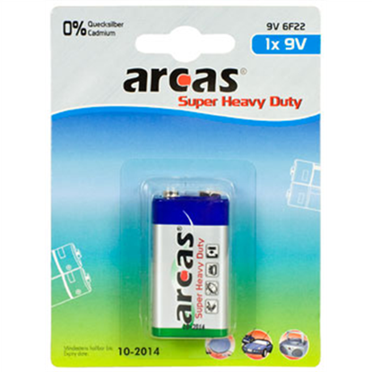 Picture of Arcas | 9V/6LR61 | Super Heavy Duty | 1 pc(s)
