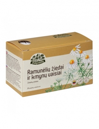 Изображение Žolynėlis herbal tea Chamomile flowers and caraway fruits, 24g (1,2x20)