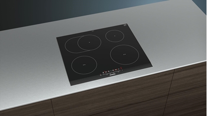 Picture of Siemens EH675FFC1E hob Black, Stainless steel Built-in Zone induction hob 4 zone(s)