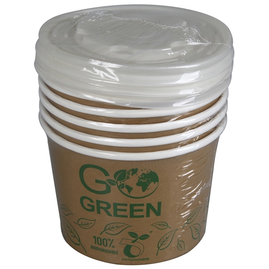 Picture of Papīra trauki Go Green 470ml 5gab.