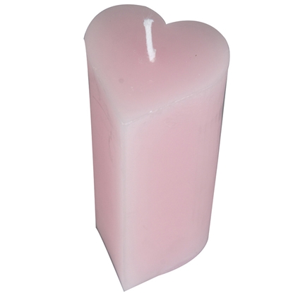 Изображение Svece cilindrs 5x12.5cm sirds - gaiši rozā