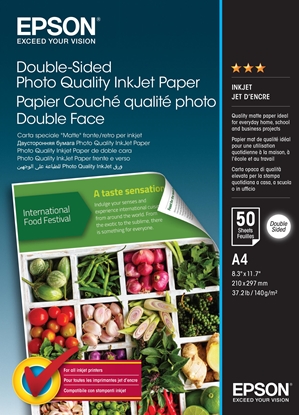 Attēls no Epson Double-Sided Photo Quality Inkjet Paper A 4, 50 Sheet 140 g