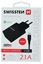 Attēls no Swissten Smart IC Travel Charger 2x USB 2.1А with USB-C Cable 1.2 m