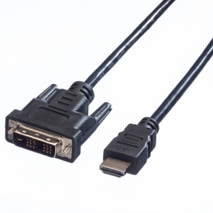 Attēls no VALUE DVI Cable, DVI (18+1) - HDMI, M/M, black, 2 m