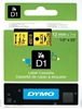 Picture of Dymo D1 12mm Black/Yellow labels 45018