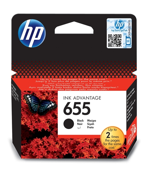 Изображение HP 655 Black Original Ink Advantage Cartridge
