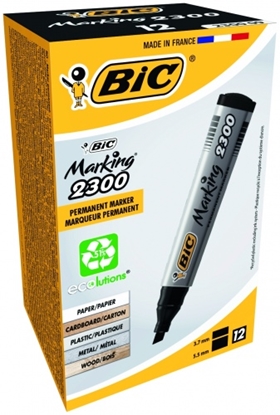 Picture of BIC permanent MARKER ECO 2300 4-5 mm, black , Box 12 pcs. 300096