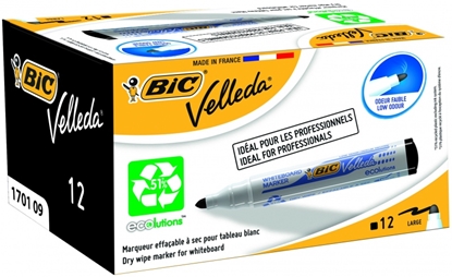 Picture of BIC whiteboard marker VELL 1701, 1-5 mm, black, Pouch 12 pcs 701092