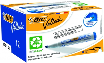 Picture of BIC whiteboard marker VELL 1751 4-6 mm, blue, Box 12 pcs. 751066