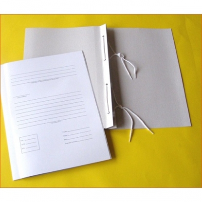 Изображение Folder SMLT, archival, A4 2cm, 300 g, with 2 laces, with print, white, cardboard