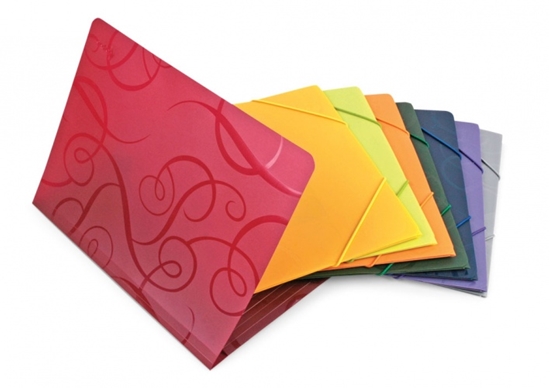Изображение Folder with rubbers Forpus Barocco, A4, plastic, purple