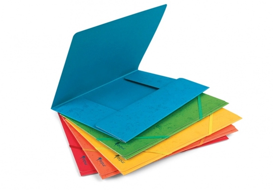 Picture of Folder with rubbers Forpus, A4, cardboard, capacity 300 sheets, red