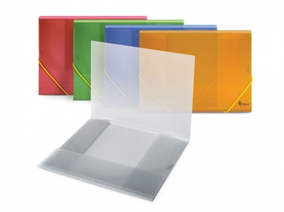 Picture of Aplankas su gumelėmis Forpus, A4, plastikinis, talpa 150 lapų, skaidrus, gelsvas 0816-016