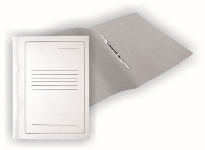 Attēls no Cardboard binder SMLT, A4, 300g, white with print, cardboard