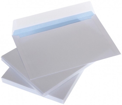 Pilt Envelopes C65 white with ribbon and internal press 114x229 mm x 25pcs