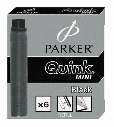 Attēls no Pen Ink Cartridges Parker, Short, Black (6 pcs.) 1223-308
