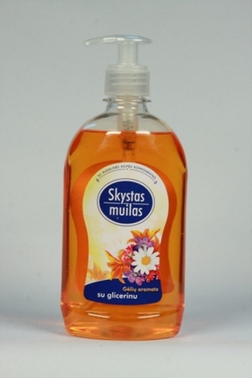Изображение Soap, liquid, with glycerin, floral scent, with dispenser, 500ml