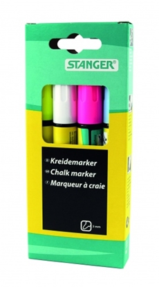 Picture of STANGER chalk MARKER, 3-5 mm, set 4 colours 620030
