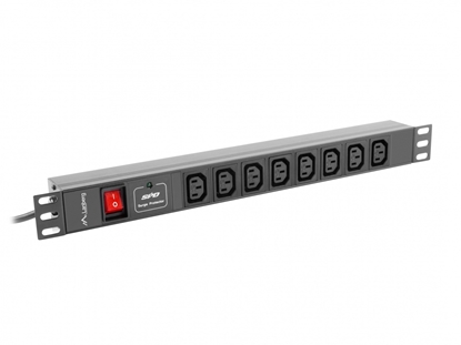 Picture of Lanberg PDU Steckdosenleiste 19" 1U 8x IEC C13 C20 2m schw.