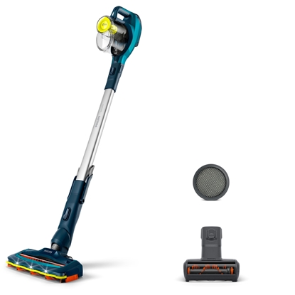 Изображение Philips SpeedPro rechargeable vacuum cleaner - broom FC6727/01, 180° suction nozzle, 21.6 V, up to 40 min., LED lamps on the nozzle, Small Turb. brush, supplement. Filter
