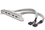 Picture of Kabel na śledziu USB 2.0 HighSpeed Typ 2xIDC (5pin)/4xUSB A M/Ż szary 0,25m