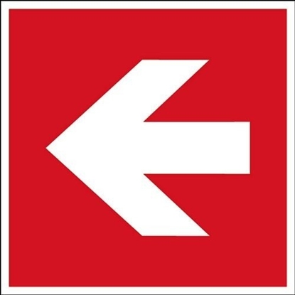 Attēls no Selfadhesives directional arrow sign, 90 °, red, 130mm x 130mm 0616-029