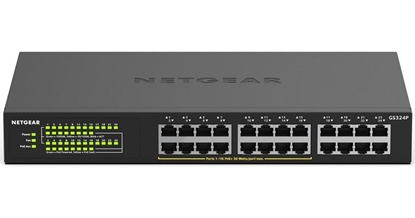 Picture of Netgear GS324P Unmanaged Gigabit Ethernet (10/100/1000) Power over Ethernet (PoE) 1U Black