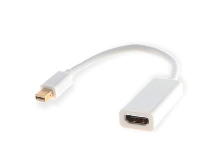 Attēls no Savio CL-57 video cable adapter 0.2 m Mini DisplayPort HDMI Type A (Standard) White