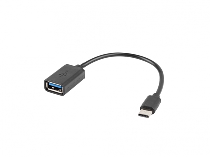 Attēls no Adapter USB C(M)-USB-A (F)2.0 0.15M OTG Czarny 