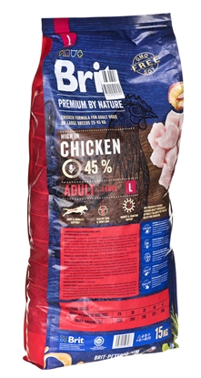 Attēls no BRIT Premium by Nature Adult Large Chicken - dry dog food - 15 kg