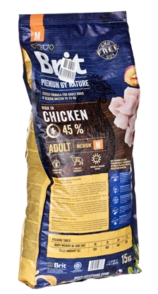 Picture of BRIT Premium by Nature Medium Chicken - dry dog food - 15 kg