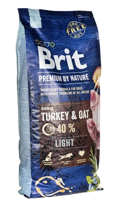 Attēls no Brit Premium by Nature Light - dry dog food - Apple, Chicken, Corn, Turkey 15 kg
