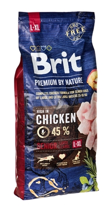 Attēls no BRIT Premium by Nature Senior Large / Extra Large Chicken - dry dog food - 15 kg