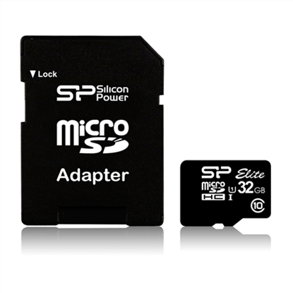 Attēls no Karta Silicon Power Elite MicroSDHC 32 GB Class 10 UHS-I  (SP032GBSTHBU1V10-SP)