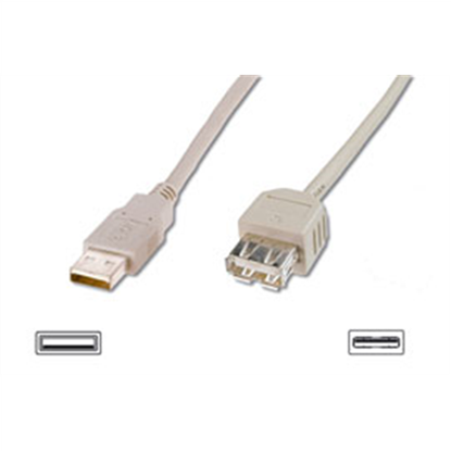 Изображение Kabel USB LogiLink USB-A - USB-A 2 m Biały (CU0010)