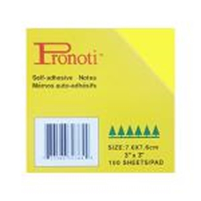 Picture of Līmlapiņas 76x76mm neon dzeltenas