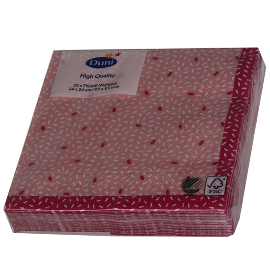 Picture of Salvetes 24cm 3-k Rice rozā 20gab.