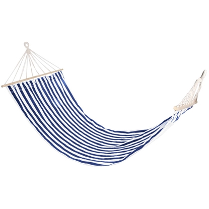 Изображение Šūpuļtīkls 4living Hammock Stripe zils-balts 200x80cm