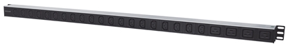 Attēls no Intellinet Vertical Rackmount 24-Output Power Distribution Unit (PDU), 20 x C13 & 4 x Output C19, Removable Power Cable, Rear C14 Input (Euro 2-pin plug)