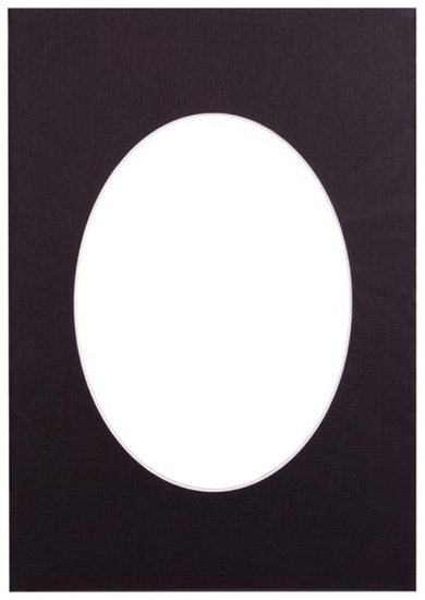 Picture of Passepartout 30x40, black oval
