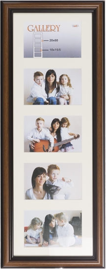 Picture of Photo frame Ema Gallery 20x60/5/10x15, brown (VF3969)